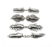 Clips pour châles et cardigans Boucle de cape rétro, Clip de collier, écharpe en soie, boucle de châle, broche fixe de taille for femmes, Clip de ceinture, strass, fermoir de pull, bijoux, 4 pièces(E)