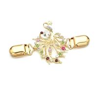 Clips pour châles et cardigans Lot de 3 broches for cardigan, col, pull, châle, chemise, robe, hibou, paon, libellule, colibri, papillon(Color 1)