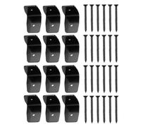 Clips Pour Chevrons - Acier Galvanisé Noir 12pcs | Supports De Toit Avec Renforts D'angle En Acier - Fermes De Toit Résistantes Aux Ouragans | De Plafond De Poutre En Bois De Pergola Pour Le Ha