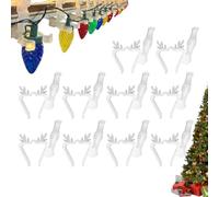 Clips Pour Guirlande Lumineuse De Noël 10 pièces motif élan support de | Crochets en silicone pour guirlandes extérieures Pour toit arbre maison clôture rambarde patio terrasse
