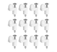 Clips pour moustiquaire de fenêtre 3/8" offset, support en plastique PP robuste avec vis, résistant aux intempéries et facile à monter pour fenêtres extérieures, blanc ou noir, 12 ou 24 pièces (12