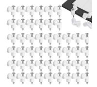 Clips Pour Moustiquaire De Fenêtre - 48 Pièces De Fixations Décalées De 3/8 Pouces | Fixation Sécurisée Du Cadre En | Dispositifs De Retenue D'écran Coupe-vent Pour Portes Fenêtres, Clips De Re