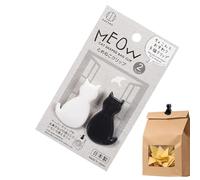 Clips pour sachets de chips, Chat Mignon Polyvalent Réutilisable Lot de 2, Pince à Sachet Portable Multifonction, Cuisine Maison Bureau Garde-manger Plage Serviettes Documents Loisirs créatifs