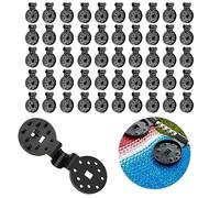 Clips pour Toile D'ombrage 50 Pièces Clips de Fixation Filet Clips de Filet D'ombrage de Serre, Clip Spécial avec œillet, Clips de Fixation Traités Anti-UV pour Brise Vue, Filet, Clôture(Noir)
