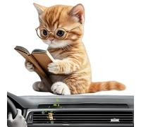 Clips pour Ventilation de Voiture Mignons - Désodorisant Éliminant les Odeurs de Chat avec Décoration pour Ventilation - Accessoires Acrylique 3D Parfumés Longue Durée pour Conducteurs Voyages