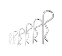Clips R en acier inoxydable, Goupille fendue à ressort en acier inoxydable 304 de type R, M1, M1.2, M1.6, M1.8, M2, M2.5, M3, M3.5, M4, clip fendu en forme de vague for voiture(1x16mm 50pcs)