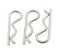 Clips R Goupilles de retenue Goupille de retenue, Goupille fendue à ressort de type R en acier inoxydable, pince fendue en forme de vague, pince de tracteur à cheveux(M1.6x28 10pcs)