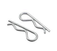 Clips R Goupilles de retenue Goupille de retenue, Goupille fendue à ressort en forme de R en acier galvanisé M1 M1.2 M1.6 M1.8 M2 M2.5 M3 M3.5 M4 M5(M1.6x28 10pcs)