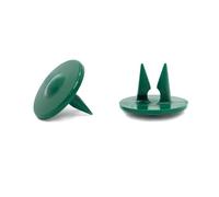 Clips Rapide Gris Anthracite/Noir/Vert de fixation pour Brise-vue sur Panneau de grillage rigide de 4 et 5 mm x 50 ou x 100 (100, Vert)