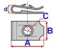 Clips ROMIX ROM C60591, 2 pièce