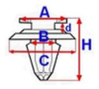 Clips ROMIX ROM C60605, 2 pièce