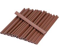 Clips Strend Pro EUROSTANDARD, pour fixer des bandes de protection visuelle 19 cm, brun acajou, RAL8016, 20 pièces, remplacement