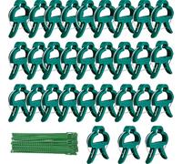 Clips Tomate Clips pour Plantes, 30 Pieces Pinces de Support pour Plantes, Attache de Plante Liens Réglables de Jardinage, Attache Tomate, Attaches de Plantes pour Tomates, Concombres, Roses