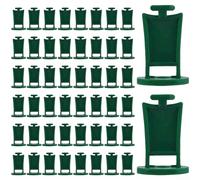 Clips verts en forme de T pour serres à cadre en aluminium pour maintenir les câbles et les équipements de suspension en place (50 pièces)