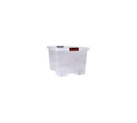 Clipstock Boite De Rangement 75l Naturel Avec Roulettes Eda Plastique