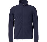 Clique - Basic Micro Fleece Veste en polyester, boutonnière pour homme, poches extérieures zippées, pour randonnée, randonnée, voyage, loisirs (bleu foncé 3XL), Marine obscure