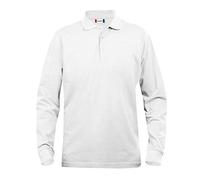 CliQue Classic Long Sleeve Polo, Blanc, XXL Homme