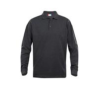 CliQue Classic Long Sleeve Polo, Grey (Anthracite Melange), XXXL Homme
