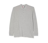 CliQue Classic Long Sleeve Polo, Gris (Gris mélangé), XXXXXL Homme