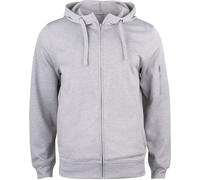 Clique - Hoodie "Basic" avec fermeture éclair sur toute la longueur pour hommes - Actif UB159 (S) (Gris chiné)