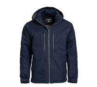 Clique - Kingslake Veste veste automne hiver homme en polyester, anti-pluie, coupe-vent, capuche amovible, randonnée, randonnée, voyage, ski, montagne (Dark Navy L), Marine obscure