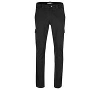 Clique - Pantalon unistagional élastique homme femme unisexe Cargo Pocket Stretch, en coton, poches latérales et arrière, rabat zippé (noir L), Noir