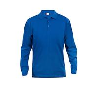 CLIQUE - Polo à manches longues Basic Polo L/S Junior enfant fille automne hiver avec poignets en différentes tailles et couleurs, Bleu roi, 12-14 ans