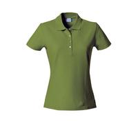 Clique - Polo à manches mi-longues pour femme Basic Polo Ladies coupe ajustée avec boutons en coton pour le printemps/été en différentes couleurs et tailles (vert kaki XS)