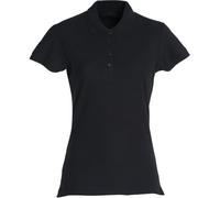 Clique Polo Piquet Demi Manche 4 Boutons Ton sur Ton Ruban parasudore. Fentes latérales, Noir, Medium