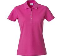 Clique - Polo chemise à manches mi-longues t-shirt pour femme Basic Polo Ladies coupe ajustée avec boutons en coton printemps/été en différentes couleurs et tailles (framboise XL)