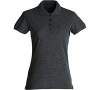CLIQUE - Polo t-shirt demi-manches pour femme Basic Polo Mesdames slim fit avec boutons en coton printemps/été en différentes couleurs et tailles, Anthracite chiné., X-Small