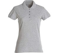 CLIQUE - Polo t-shirt demi-manches pour femme Basic Polo Mesdames slim fit avec boutons en coton printemps/été en différentes couleurs et tailles, Nuances de gris, X-Large