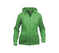 Clique Sweat à capuche basique avec fermeture éclair intégrale pour femme, vert, S