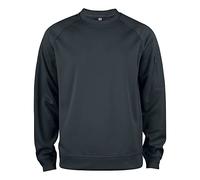 CLIQUE - Sweat-shirt à col rond homme femme unisexe Basic Active Roundneck en polyester doux résistant au lavage pour randonnée, randonnée, voyage, loisirs, Noir , M
