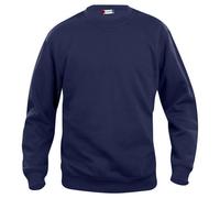 Clique - Sweat-shirt col rond à manches longues pour homme, femme, unisexe, en polyester, côtelé élastique, tissu résistant aux lavages (bleu 5XL), Bleu marine foncé