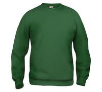 CLIQUE - Sweat-shirt col rond manches longues Homme Femme Unisexe Basic Roundneck, en polyester, côtelé élastique, tissu résistant aux lavages, Vert bouteille, XXL