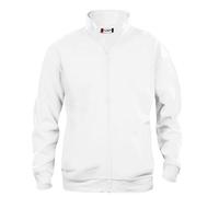 Clique - Sweat zippé zippé enfant garçon Basic Cardigan Junior en polyester avec boutonnière pour écouteurs de différentes couleurs et tailles (blanc TAILLE 3-5 ANS 90/100), Blanc