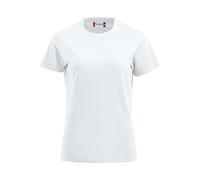 CLIQUE - T-shirt à demi-manches en coton jersey Premium-T Ladies pour femme coupe slim-fit en différentes couleurs et tailles, Blanc, Large