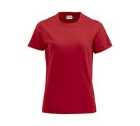 CLIQUE - T-shirt à demi-manches en coton jersey Premium-T Ladies pour femme coupe slim-fit en différentes couleurs et tailles, rouge, Large