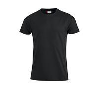 CLIQUE - T-shirt col rond demi-manches Hommes Premium-T, en coton Jersey, ruban pare-soleil, col élastique, coupe slim-fit, Noir , Medium