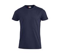 CLIQUE - T-shirt col rond demi-manches Hommes Premium-T, en coton Jersey, ruban pare-soleil, col élastique, coupe slim-fit, bleu, Large