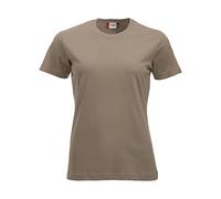 Clique - T-shirt demi-manches New Classic-T Mesdames en coton Jersey Printemps Été Disponible en différentes couleurs et tailles, Café Lait, Small