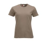 Clique - T-shirt demi-manches New Classic-T Mesdames en coton jersey printemps-été disponible en différentes couleurs et tailles (café lait L), Café Lait