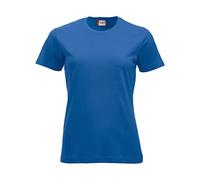 CLIQUE - T-shirt demi-manches New Classic-T Mesdames femmes en coton jersey printemps été disponible en différentes couleurs et tailles, Bleu roi, Small
