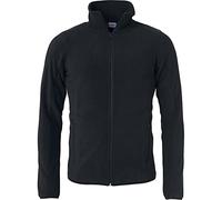 CLIQUE - Veste à capuche polaire pour homme et femme unisexe Basic Polar Fleece Jacket, en polyester, boutonnière, poches extérieures zippées, pour randonnée, voyage, loisirs, Noir , M