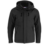 CLIQUE - Veste technique d'hiver homme Stafford, en polyester, coupe-vent, imperméable, pour ski, randonnée, randonnée, voyage, montagne, différentes couleurs et tailles, Noir , XS