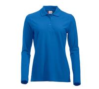 Clique Women's Clique Classic Long Sleeved Womens Marion Polo Regular Fit Plain Polo Long Sleeve Polo Shirt, Blue (Royalblue), 16 (Manufacturer Size: X-Large)