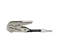 Cliquet INOX Anneau T Sangle Noire pour Couverture à Barres