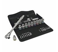 Cliquet wera 8100 zyklop metal 1-2 metrique avec douilles et embouts chrome moly