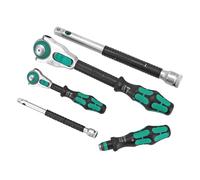 Cliquet wera 8100 zyklop speed 1-4, 1-2 metrique avec douilles et embouts noir-v